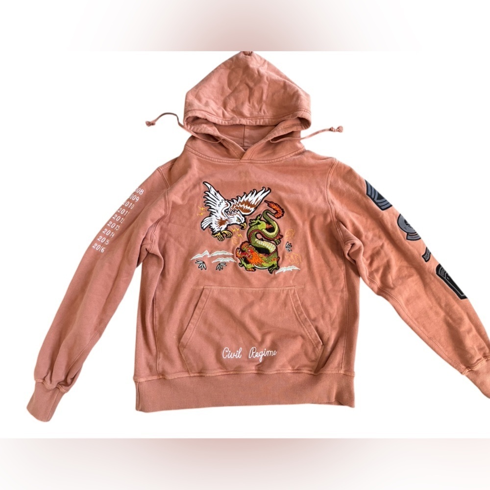 Civil Regime Eagle Dragon 2008-2016 Hoodie Pullover Medium Patches